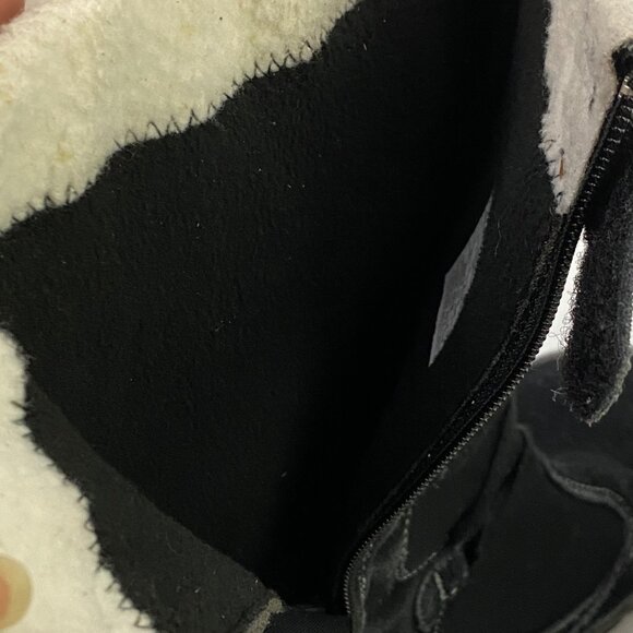 Merrell Jungle Moc Black Suede Leather Faux Fur Select Dry Winter Boots Kids 7 - Picture 9 of 16